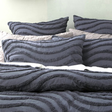 Wave Vintage Washed Tufted Cotton Chenille European Pillowcase